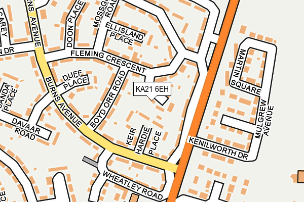 KA21 6EH map - OS OpenMap – Local (Ordnance Survey)