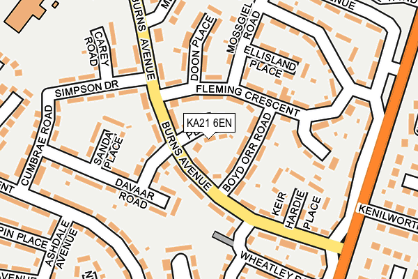 KA21 6EN map - OS OpenMap – Local (Ordnance Survey)