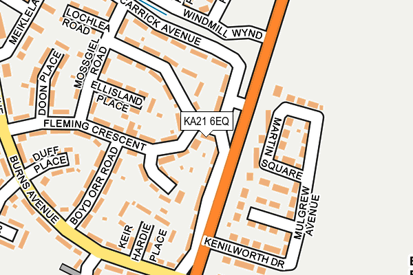 KA21 6EQ map - OS OpenMap – Local (Ordnance Survey)