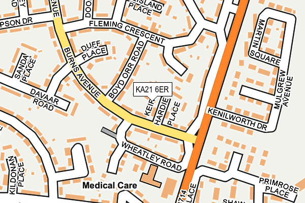 KA21 6ER map - OS OpenMap – Local (Ordnance Survey)