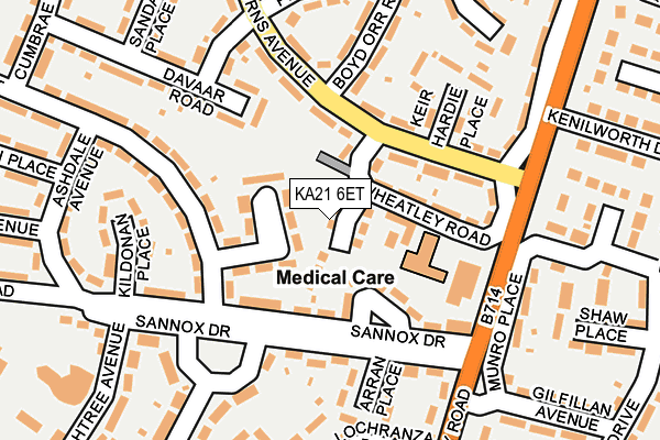 KA21 6ET map - OS OpenMap – Local (Ordnance Survey)