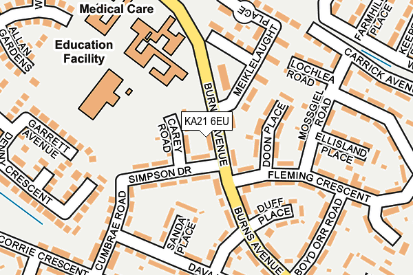 KA21 6EU map - OS OpenMap – Local (Ordnance Survey)