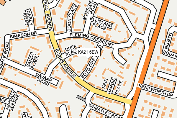 KA21 6EW map - OS OpenMap – Local (Ordnance Survey)