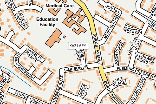 KA21 6EY map - OS OpenMap – Local (Ordnance Survey)