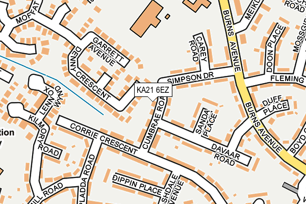 KA21 6EZ map - OS OpenMap – Local (Ordnance Survey)