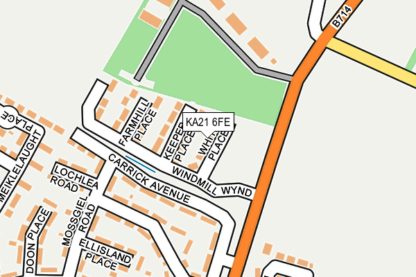 KA21 6FE map - OS OpenMap – Local (Ordnance Survey)