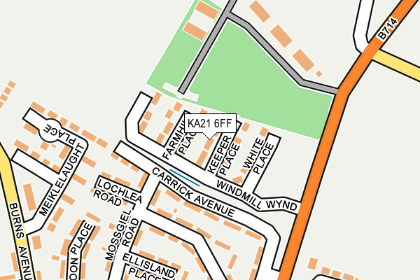 KA21 6FF map - OS OpenMap – Local (Ordnance Survey)
