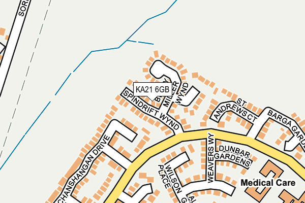 KA21 6GB map - OS OpenMap – Local (Ordnance Survey)