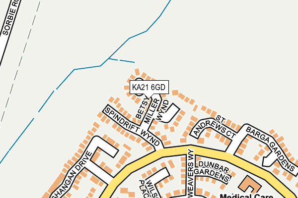 KA21 6GD map - OS OpenMap – Local (Ordnance Survey)