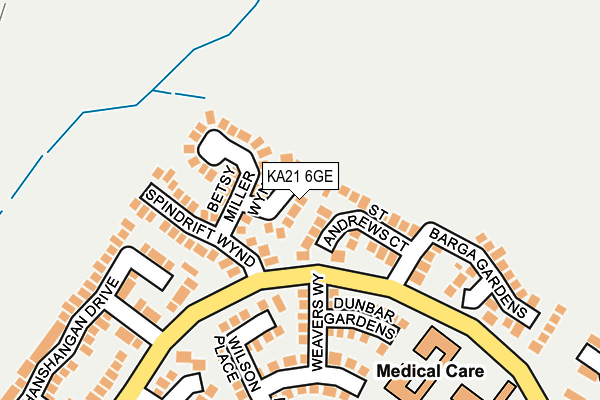 KA21 6GE map - OS OpenMap – Local (Ordnance Survey)