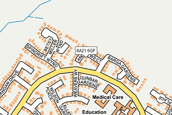 KA21 6GF map - OS OpenMap – Local (Ordnance Survey)