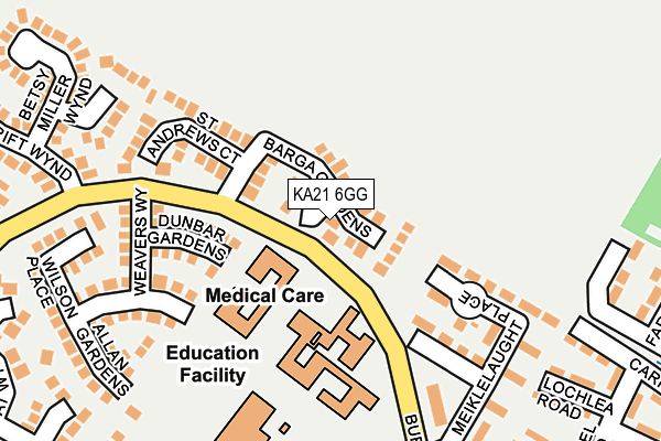 KA21 6GG map - OS OpenMap – Local (Ordnance Survey)