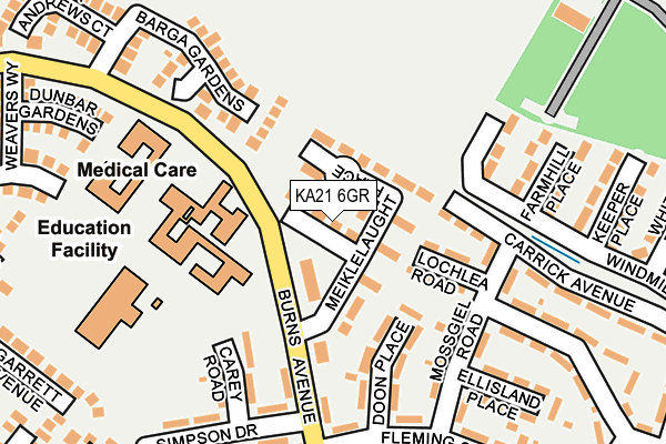 KA21 6GR map - OS OpenMap – Local (Ordnance Survey)