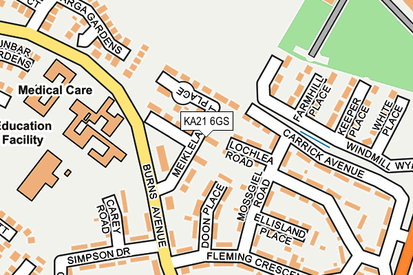 KA21 6GS map - OS OpenMap – Local (Ordnance Survey)