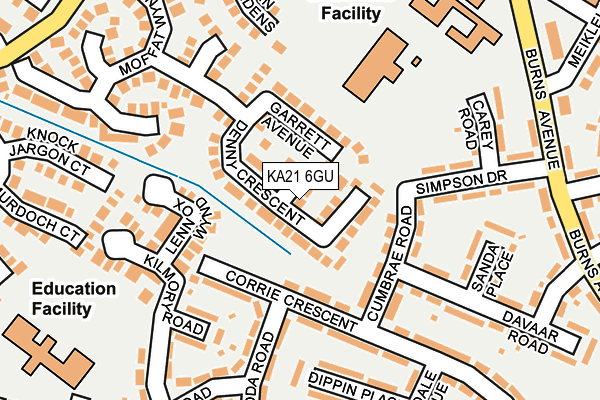 KA21 6GU map - OS OpenMap – Local (Ordnance Survey)
