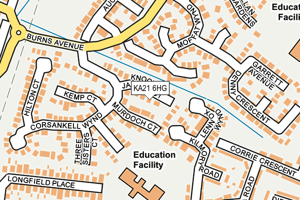 KA21 6HG map - OS OpenMap – Local (Ordnance Survey)