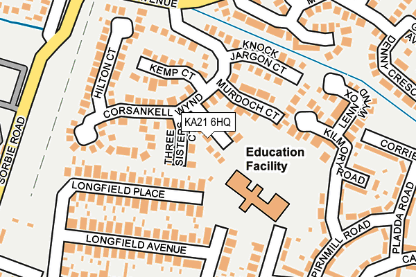 KA21 6HQ map - OS OpenMap – Local (Ordnance Survey)