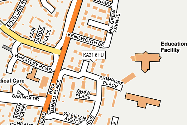 KA21 6HU map - OS OpenMap – Local (Ordnance Survey)