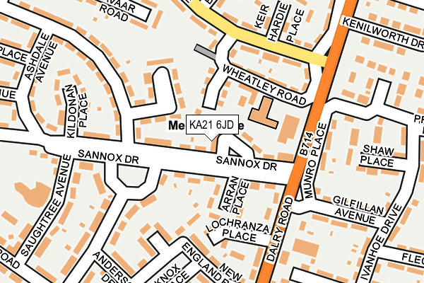 KA21 6JD map - OS OpenMap – Local (Ordnance Survey)