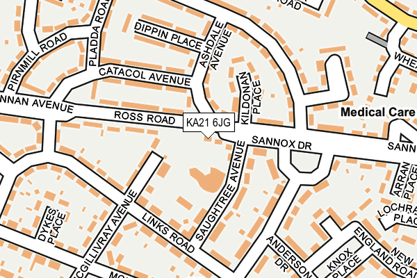 KA21 6JG map - OS OpenMap – Local (Ordnance Survey)