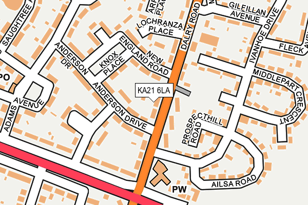 KA21 6LA map - OS OpenMap – Local (Ordnance Survey)