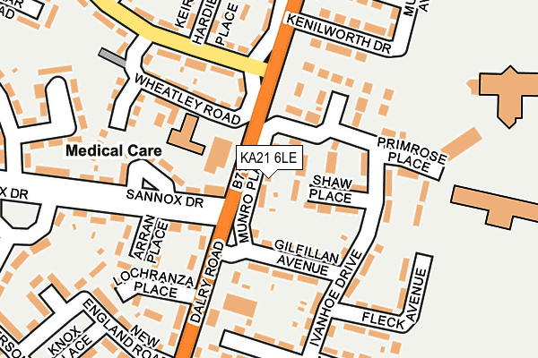 KA21 6LE map - OS OpenMap – Local (Ordnance Survey)