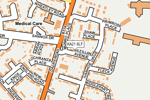 KA21 6LF map - OS OpenMap – Local (Ordnance Survey)