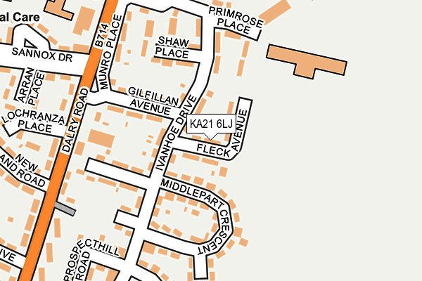 KA21 6LJ map - OS OpenMap – Local (Ordnance Survey)