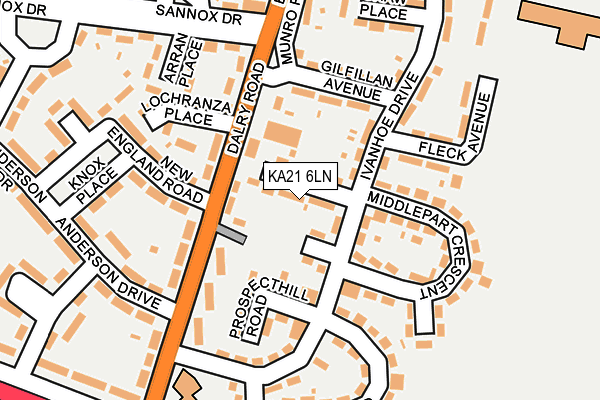 KA21 6LN map - OS OpenMap – Local (Ordnance Survey)