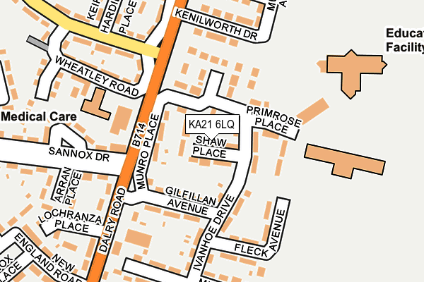 KA21 6LQ map - OS OpenMap – Local (Ordnance Survey)