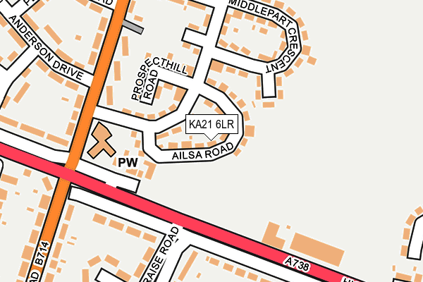 KA21 6LR map - OS OpenMap – Local (Ordnance Survey)