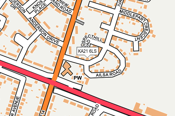 KA21 6LS map - OS OpenMap – Local (Ordnance Survey)