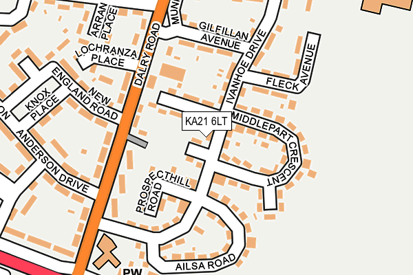 KA21 6LT map - OS OpenMap – Local (Ordnance Survey)