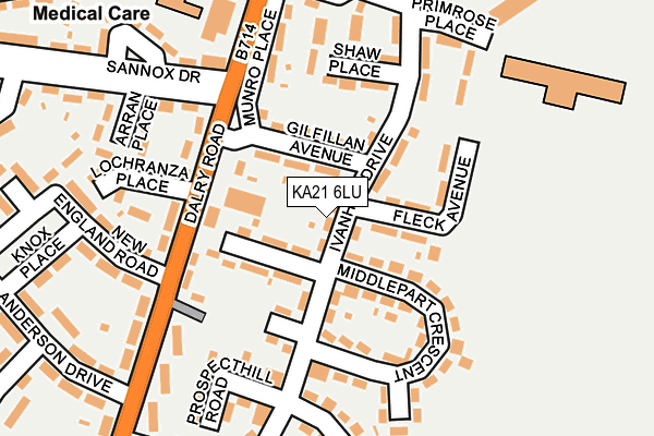 KA21 6LU map - OS OpenMap – Local (Ordnance Survey)