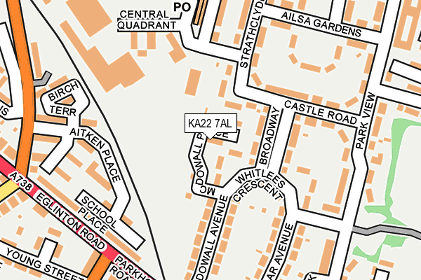 KA22 7AL map - OS OpenMap – Local (Ordnance Survey)