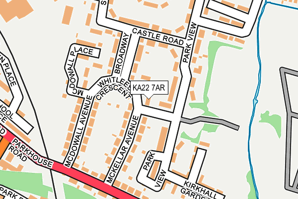 KA22 7AR map - OS OpenMap – Local (Ordnance Survey)