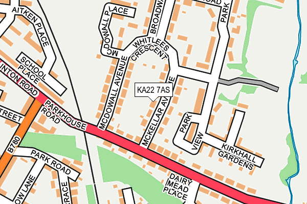 KA22 7AS map - OS OpenMap – Local (Ordnance Survey)