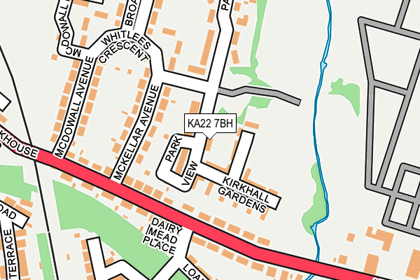 KA22 7BH map - OS OpenMap – Local (Ordnance Survey)