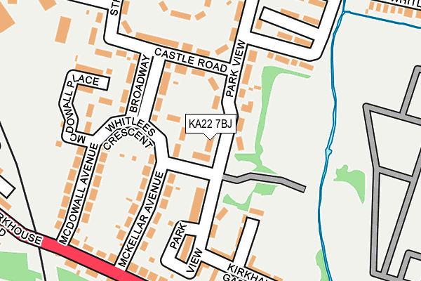 KA22 7BJ map - OS OpenMap – Local (Ordnance Survey)