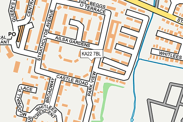 KA22 7BL map - OS OpenMap – Local (Ordnance Survey)