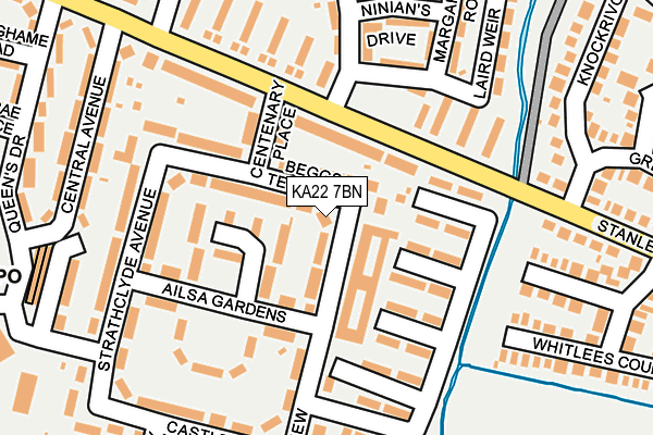 KA22 7BN map - OS OpenMap – Local (Ordnance Survey)
