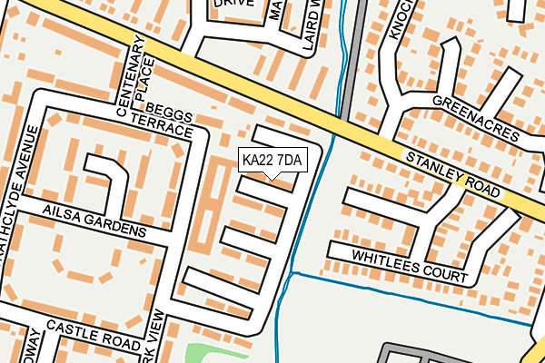 KA22 7DA map - OS OpenMap – Local (Ordnance Survey)