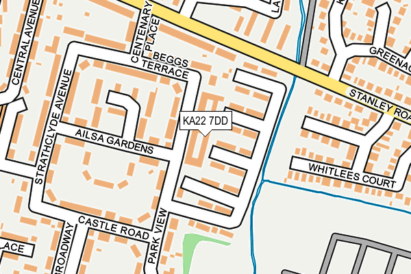 KA22 7DD map - OS OpenMap – Local (Ordnance Survey)