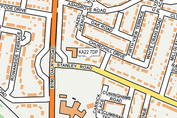 KA22 7DP map - OS OpenMap – Local (Ordnance Survey)