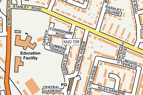 KA22 7DR map - OS OpenMap – Local (Ordnance Survey)