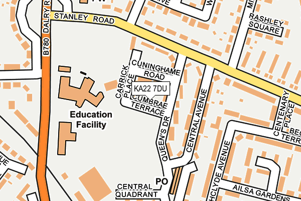 KA22 7DU map - OS OpenMap – Local (Ordnance Survey)