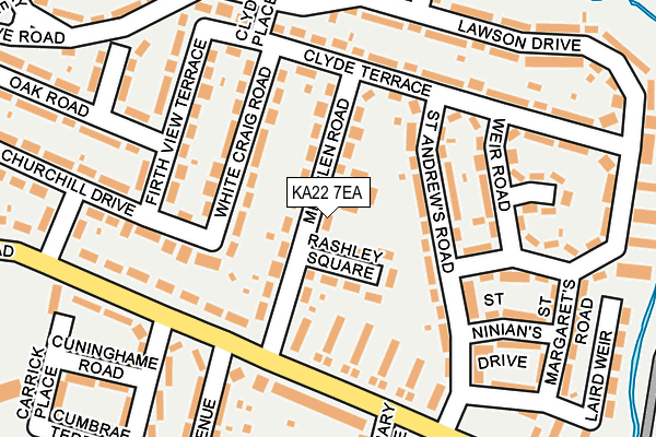 KA22 7EA map - OS OpenMap – Local (Ordnance Survey)