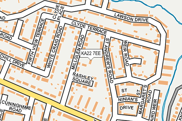 KA22 7EE map - OS OpenMap – Local (Ordnance Survey)