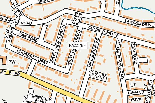 KA22 7EF map - OS OpenMap – Local (Ordnance Survey)