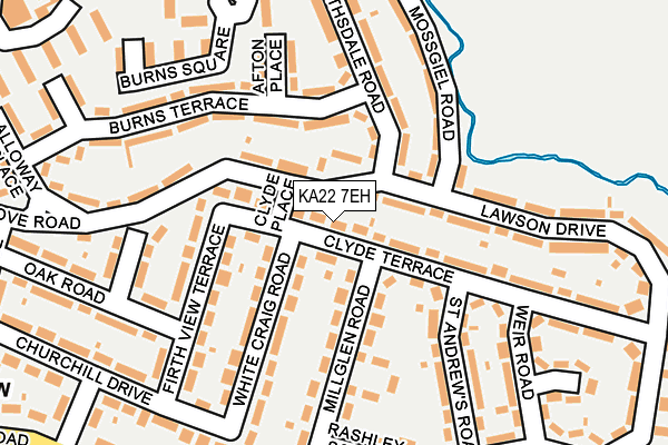 KA22 7EH map - OS OpenMap – Local (Ordnance Survey)